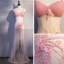 Sexy Rose Bonbon Transparentes Robe De Soirée 2020 Trompette / Sirène Bretelles Spaghetti Sans Manches Appliques Fleur Perlage Perle Faux Diamant Longue Dos Nu Robe De Ceremonie