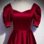 Modest / Simple Burgundy Satin Dancing Prom Dresses 2020 A-Line / Princess Square Neckline Puffy Short Sleeve Floor-Length / Long Pearl Ruffle Backless Formal Dresses