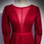 Vintage / Originale Rouge Dentelle Transparentes Robe De Soirée 2020 Trompette / Sirène Encolure Dégagée Gonflée Manches Longues Ceinture Longue Dos Nu Robe De Ceremonie