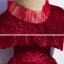 Chic / Beautiful Burgundy Evening Dresses  2020 A-Line / Princess High Neck Sleeveless Beading Glitter Polyester Floor-Length / Long Ruffle Formal Dresses