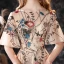 Flower Fairy Champagne Evening Dresses  2020 A-Line / Princess Scoop Neck Bell sleeves Flower Embroidered Sweep Train Ruffle Backless Formal Dresses