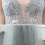 Illusion Grau Durchsichtige Abendkleider 2020 A Linie Spaghettiträger Ärmellos Pailletten Strass Perlenstickerei Lange Rüschen Rückenfreies Festliche Kleider