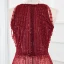 Luxury / Gorgeous Burgundy Gradient-Color Champagne Red Carpet Evening Dresses  2020 A-Line / Princess Scoop Neck Sleeveless Beading Sequins Floor-Length / Long Ruffle Formal Dresses