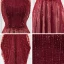 Luxury / Gorgeous Burgundy Gradient-Color Champagne Red Carpet Evening Dresses  2020 A-Line / Princess Scoop Neck Sleeveless Beading Sequins Floor-Length / Long Ruffle Formal Dresses
