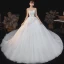 Elegant Elfenben Bryllups Brudekjoler 2020 Ballkjole Kjæreste Uten Ermer Ryggløse Appliques Paljetter Beading Glitter Tyll Cathedral Train Buste