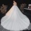 Elegant Elfenben Bryllups Brudekjoler 2020 Ballkjole Kjæreste Uten Ermer Ryggløse Appliques Paljetter Beading Glitter Tyll Cathedral Train Buste