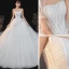 Elegant Elfenben Bryllups Brudekjoler 2020 Ballkjole Kjæreste Uten Ermer Ryggløse Appliques Paljetter Beading Glitter Tyll Cathedral Train Buste