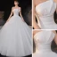 Modest / Simple Ivory Bridal Wedding Dresses 2020 Empire Strapless Sleeveless Backless Cathedral Train Ruffle