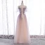 Chic / Beautiful Purple Gradient-Color Champagne Prom Dresses 2020 A-Line / Princess Spaghetti Straps Short Sleeve Beading Glitter Tulle Floor-Length / Long Ruffle Backless Formal Dresses