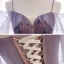 Chic / Beautiful Purple Gradient-Color Champagne Prom Dresses 2020 A-Line / Princess Spaghetti Straps Short Sleeve Beading Glitter Tulle Floor-Length / Long Ruffle Backless Formal Dresses