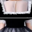 Chic / Beautiful Black Gradient-Color White Birthday Flower Girl Dresses 2020 Ball Gown See-through Scoop Neck Sleeveless Sequins Floor-Length / Long Ruffle
