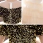 Two Tone Black Champagne Flower Girl Dresses 2020 Ball Gown See-through Scoop Neck Short Sleeve Sequins Short Cascading Ruffles