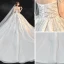 Meilleur Ivoire La Mariée Robe De Mariée 2020 Robe Boule Transparentes Encolure Carrée Manches Courtes Dos Nu Perlage Paillettes Cathedral Train Volants