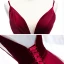 Affordable Burgundy Prom Dresses 2020 A-Line / Princess Deep V-Neck Sleeveless Sash Floor-Length / Long Ruffle Backless Formal Dresses