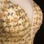High-end Gold Dancing Prom Dresses 2020 A-Line / Princess See-through Scoop Neck Short Sleeve Beading Sequins Floor-Length / Long Ruffle Backless Formal Dresses