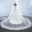 High End Weiß Satin Hochzeits Brautkleider / Hochzeitskleider 2020 Meerjungfrau Durchsichtige Rundhalsausschnitt Ärmellos Rückenfreies Watteau-falte