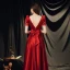 Vintage / Retro Red Satin Dancing Prom Dresses 2020 A-Line / Princess Square Neckline Puffy Short Sleeve Bow Floor-Length / Long Backless Formal Dresses