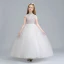 Vintage / Retro White Flower Girl Dresses 2020 Ball Gown High Neck Sleeveless Appliques Lace Floor-Length / Long Ruffle
