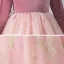 Chic / Beautiful Blushing Pink Birthday Flower Girl Dresses 2020 Ball Gown Scoop Neck Long Sleeve Sequins Floor-Length / Long Ruffle