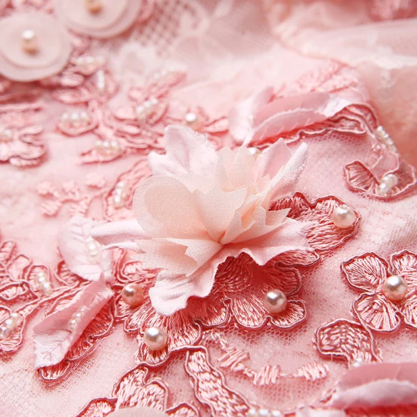 Fée Des Fleurs Perle Rose Anniversaire Robe Ceremonie Fille 2020 Robe Boule De l'épaule Manches Courtes Appliques Fleur Perlage Perle Tribunal Train Volants en Cascade