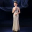 Sparkly Gold Sequins Birthday Flower Girl Dresses 2020 Trumpet / Mermaid Scoop Neck Sleeveless Beading Floor-Length / Long