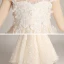 Flower Fairy Champagne Birthday Flower Girl Dresses 2020 A-Line / Princess See-through High Neck Short Sleeve Appliques Flower Beading Floor-Length / Long Ruffle