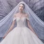 Luxury / Gorgeous Ivory Bridal Wedding Dresses 2020 Ball Gown Off-The-Shoulder Short Sleeve Backless Appliques Lace Beading Pearl Cathedral Train Ruffle