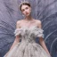 Charming Champagne Bridal Wedding Dresses 2020 Ball Gown Off-The-Shoulder Short Sleeve Backless Beading Appliques Sequins Glitter Tulle Cathedral Train Ruffle