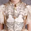 Chinese style Champagne Birthday Flower Girl Dresses 2020 A-Line / Princess High Neck Sleeveless Sequins Detachable Sweep Train Cascading Ruffles