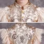 Chinese style Champagne Birthday Flower Girl Dresses 2020 A-Line / Princess High Neck Sleeveless Sequins Detachable Sweep Train Cascading Ruffles