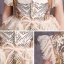 Chinese style Champagne Birthday Flower Girl Dresses 2020 A-Line / Princess High Neck Sleeveless Sequins Detachable Sweep Train Cascading Ruffles