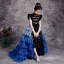 Fashion Black Birthday Flower Girl Dresses 2020 Ball Gown High Neck Sleeveless Rhinestone Sequins Glitter Tulle Detachable Sweep Train Cascading Ruffles