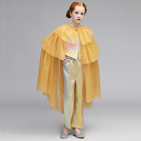 Mode Gold Overall 2020 Eckiger Ausschnitt Ärmellos Rückenfreies Applikationen Spitze Strass Glanz Polyester Abnehmbar Sweep / Pinsel Zug Fallende Rüsche