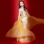 Mode Gold Overall 2020 Eckiger Ausschnitt Ärmellos Rückenfreies Applikationen Spitze Strass Glanz Polyester Abnehmbar Sweep / Pinsel Zug Fallende Rüsche