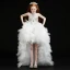 High-end White Birthday Flower Girl Dresses 2020 Ball Gown See-through High Neck Sleeveless Rhinestone Asymmetrical Cascading Ruffles