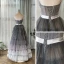 Chic / Beautiful Grey Prom Dresses 2020 A-Line / Princess Strapless Sleeveless Sash Glitter Tulle Floor-Length / Long Backless Cascading Ruffles Formal Dresses
