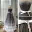 Chic / Beautiful Grey Prom Dresses 2020 A-Line / Princess Strapless Sleeveless Sash Glitter Tulle Floor-Length / Long Backless Cascading Ruffles Formal Dresses