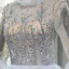 Haut de Gamme Argenté Tapis rouge Robe De Soirée 2020 Princesse Transparentes Col Haut Manches Longues Fait main Perlage Paillettes Train De Balayage Volants Robe De Ceremonie
