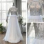 Haut de Gamme Argenté Tapis rouge Robe De Soirée 2020 Princesse Transparentes Col Haut Manches Longues Fait main Perlage Paillettes Train De Balayage Volants Robe De Ceremonie