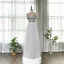Haut de Gamme Gris Robe De Soirée 2020 Princesse Bretelles Spaghetti Manches Courtes V-Cou Perlage Faux Diamant Longue Volants Dos Nu Robe De Ceremonie