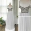 Haut de Gamme Gris Robe De Soirée 2020 Princesse Bretelles Spaghetti Manches Courtes V-Cou Perlage Faux Diamant Longue Volants Dos Nu Robe De Ceremonie