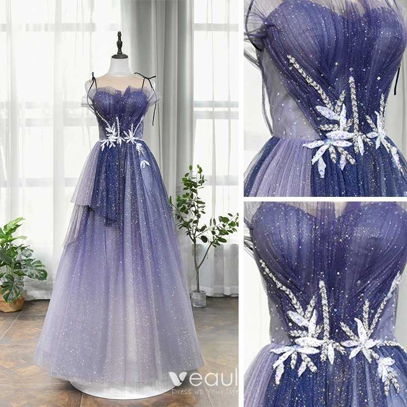 sachin and babi light blue dress Elegant Royal Blue Dancing Prom Dresses 2020 A Line Princess Spaghetti  Straps Sleeveless Beading Sequins Glitter Tulle Floor Length Long Ruffle  Backless Formal Dresses