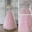 High End Rosa Tanzen Ballkleider 2020 A Linie Off Shoulder Kurze Ärmel Glanz Polyester Lange Fallende Rüsche Rückenfreies Festliche Kleider