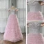 High End Rosa Tanzen Ballkleider 2020 A Linie Off Shoulder Kurze Ärmel Glanz Polyester Lange Fallende Rüsche Rückenfreies Festliche Kleider