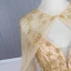 High-end Gold Red Carpet Evening Dresses  With Shawl 2020 Trumpet / Mermaid Spaghetti Straps Deep V-Neck Sleeveless Rhinestone Sash Handmade  Beading Sweep Train Ruffle Backless Formal Dresses