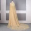High-end Gold Red Carpet Evening Dresses  With Shawl 2020 Trumpet / Mermaid Spaghetti Straps Deep V-Neck Sleeveless Rhinestone Sash Handmade  Beading Sweep Train Ruffle Backless Formal Dresses