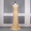 High-end Gold Red Carpet Evening Dresses  With Shawl 2020 Trumpet / Mermaid Spaghetti Straps Deep V-Neck Sleeveless Rhinestone Sash Handmade  Beading Sweep Train Ruffle Backless Formal Dresses