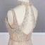 Haut de Gamme Doré Tapis rouge Robe De Soirée 2020 Trompette / Sirène Col v profond Manches Courtes Perlage Perle Faux Diamant Train De Balayage Volants Dos Nu Robe De Ceremonie
