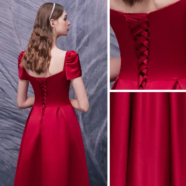 Vintage / Originale Rouge Satin Dansant Robe De Bal 2020 Princesse ...