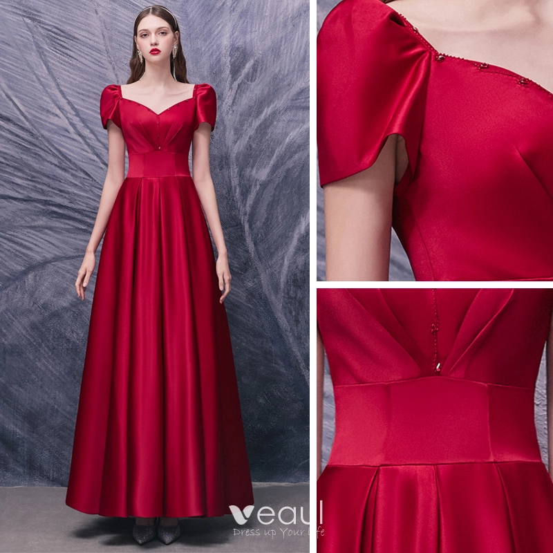 Vintage / Originale Rouge Satin Dansant Robe De Bal 2020 Princesse ...